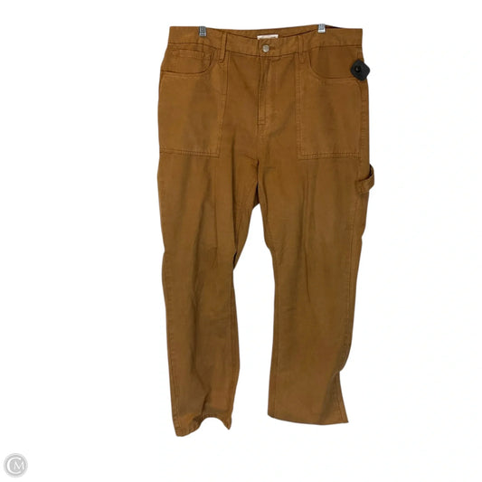 Jeans Straight By Good American In Brown Denim, Size: 14