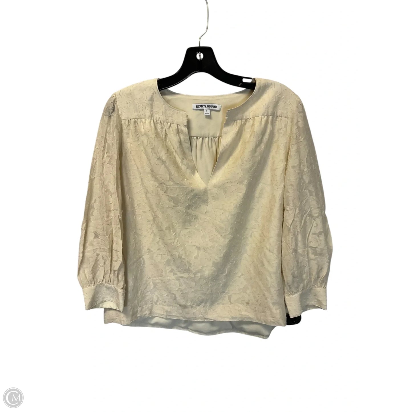 Top Long Sleeve By Elizabeth And James In Cream, Size: S
