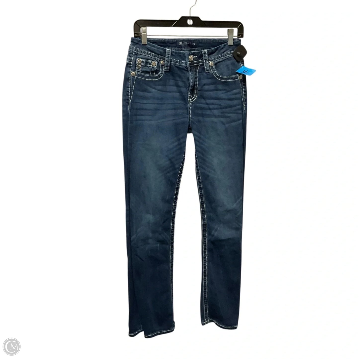 Jeans Skinny By Miss Me In Blue Denim, Size: 4