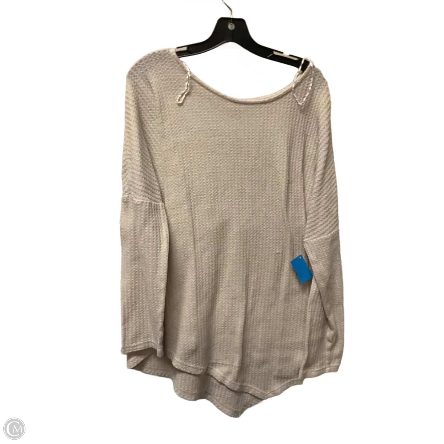 Top Long Sleeve Basic By Umgee In Cream, Size: M