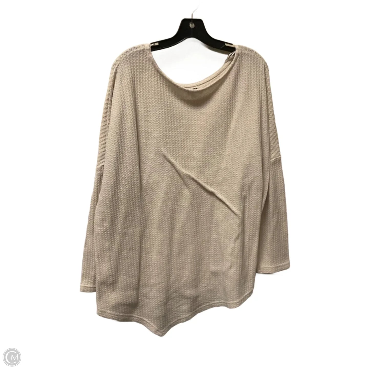 Top Long Sleeve Basic By Umgee In Cream, Size: M