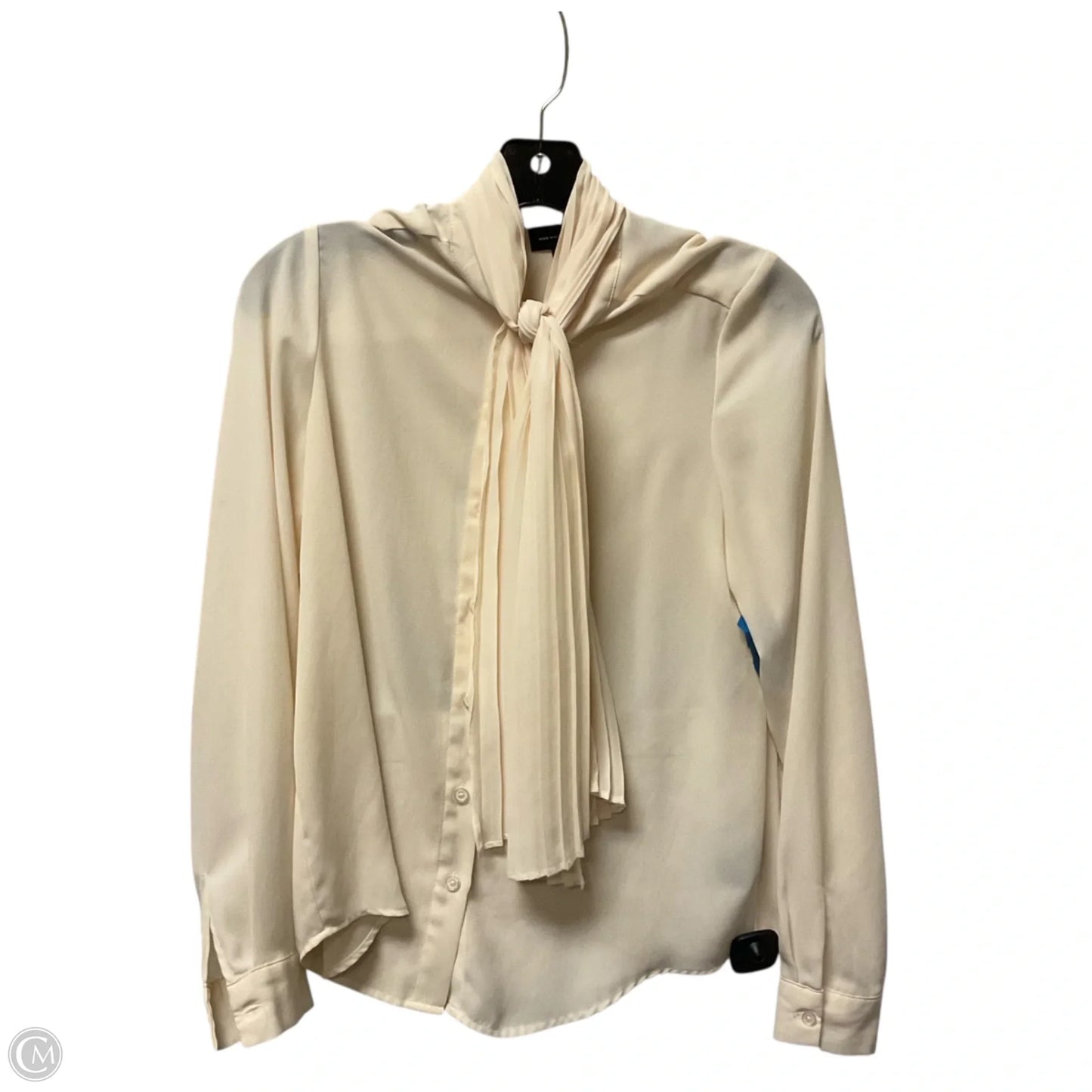 Top Long Sleeve By Who What Wear In Cream, Size: Xs