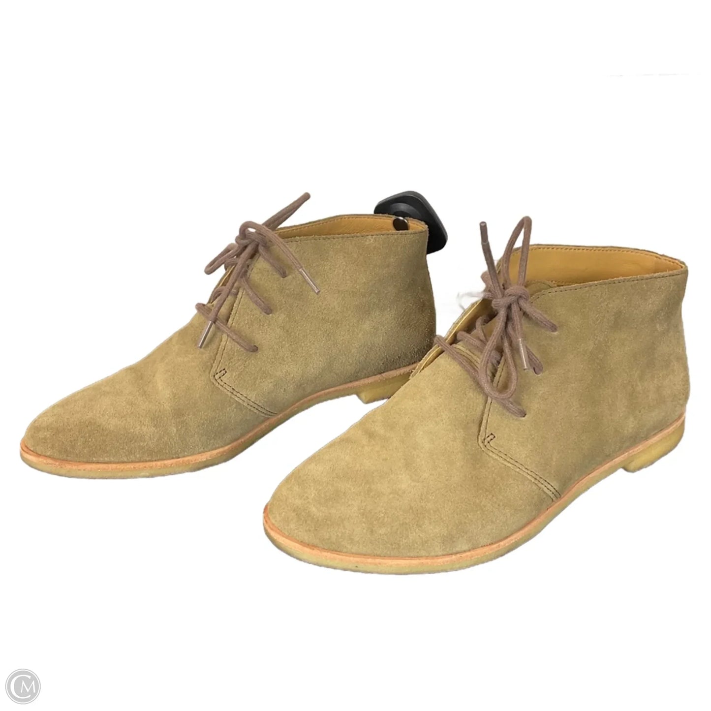 Boots Ankle Flats By Clarks In Tan, Size: 7.5