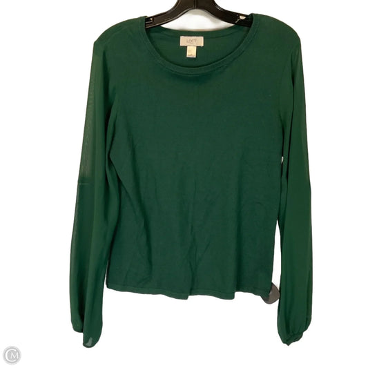 Top Long Sleeve Basic By Loft In Green, Size: M
