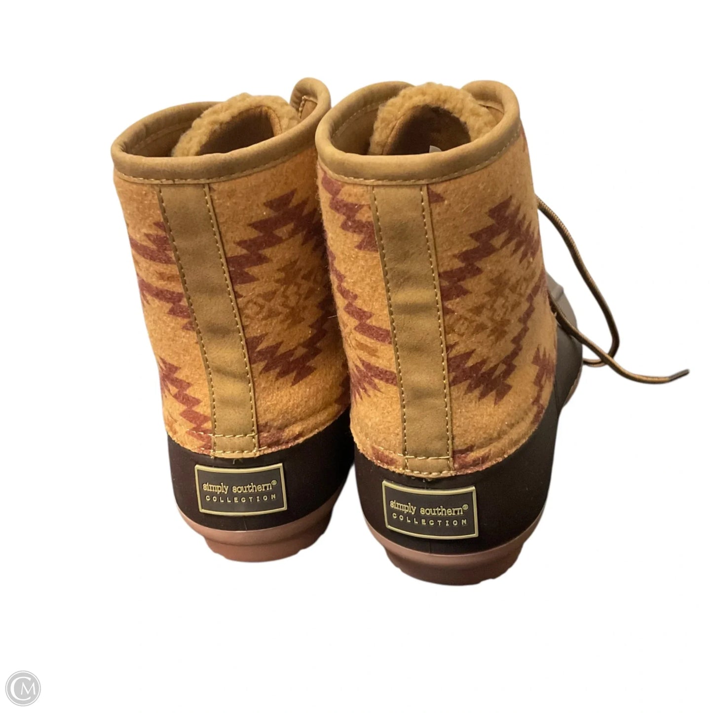 Boots Ankle Flats By Simply Southern In Brown, Size: 8