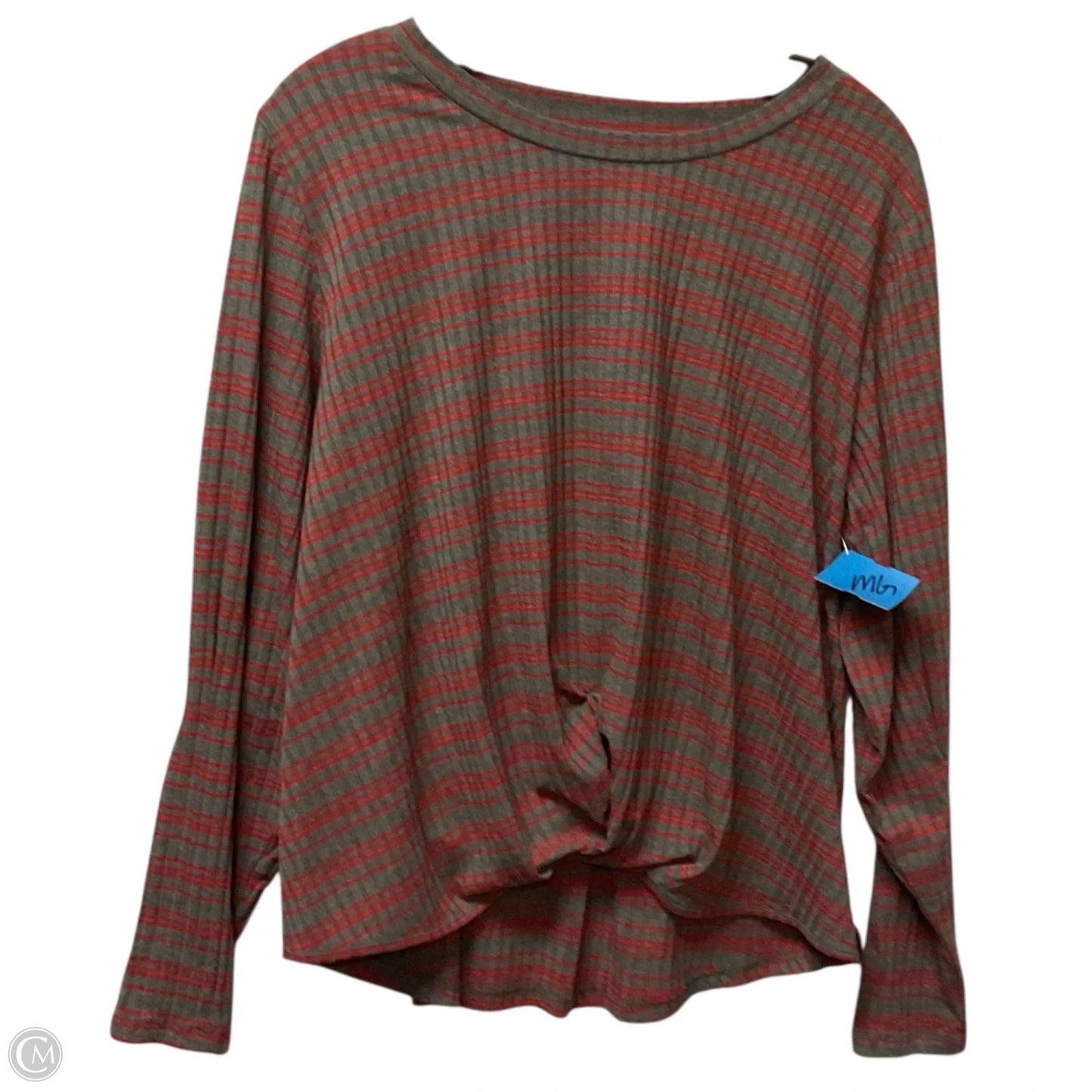 Top Long Sleeve Basic By Umgee In Striped Pattern, Size: S