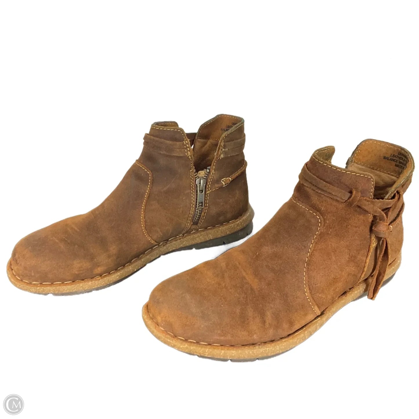 Boots Ankle Flats By Born In Brown, Size: 8