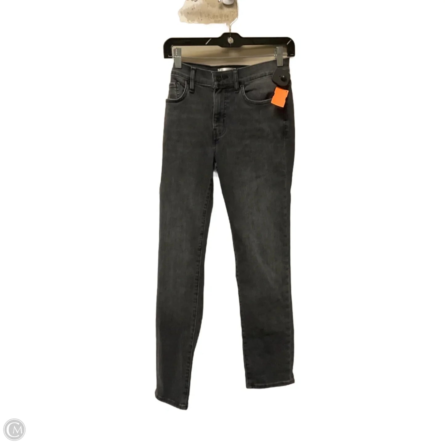 Jeans Skinny By Frame In Black Denim, Size: 4