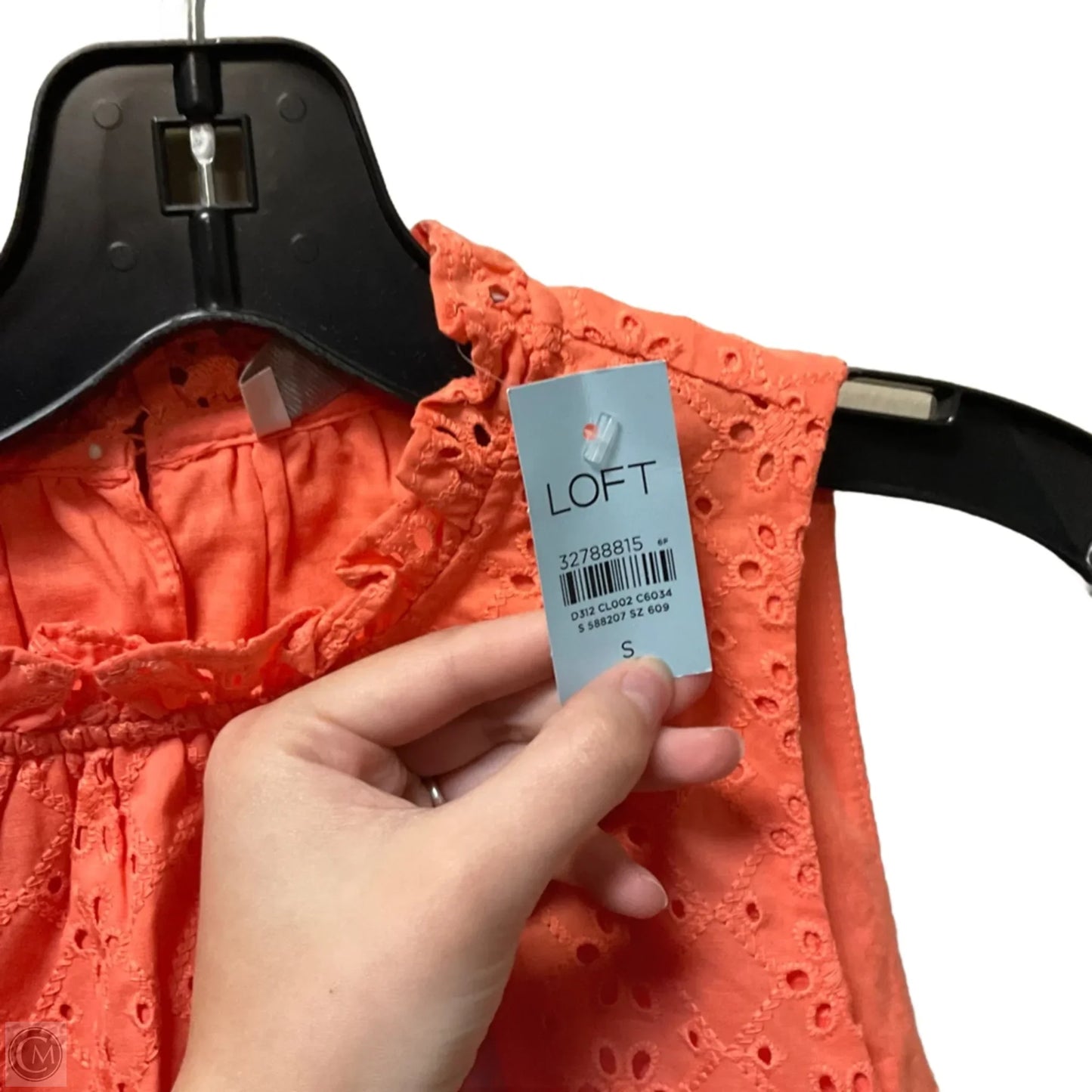 Top Sleeveless By Loft In Orange, Size: Sp