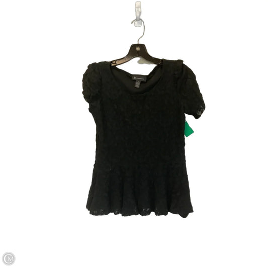 Top Short Sleeve By Inc In Black, Size: L