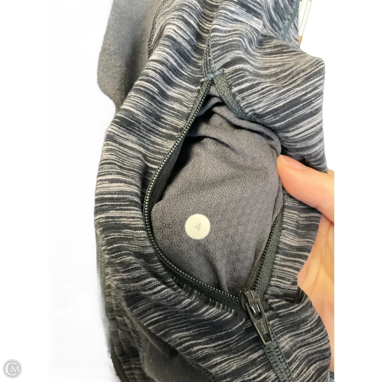 Athletic Jacket By Lululemon In Grey, Size: 4