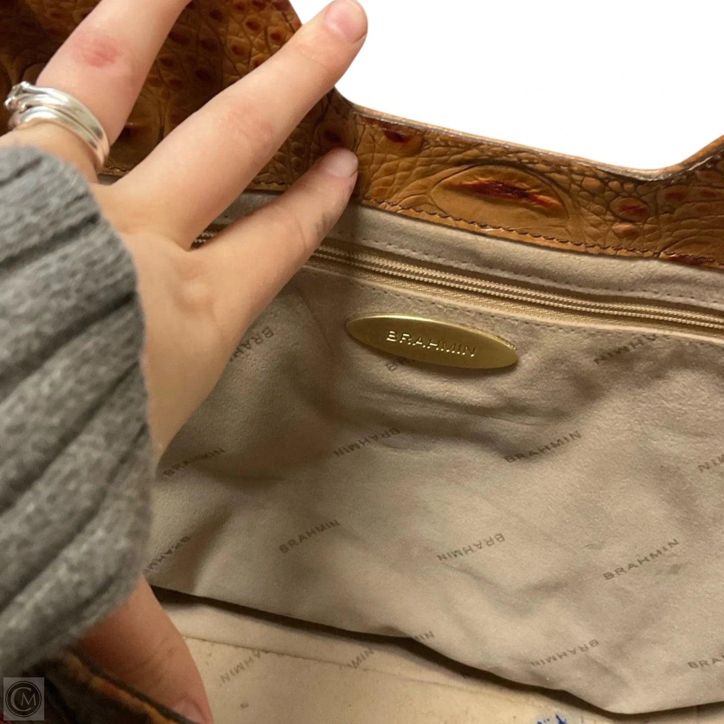 Handbag Designer By Brahmin, Size: Medium