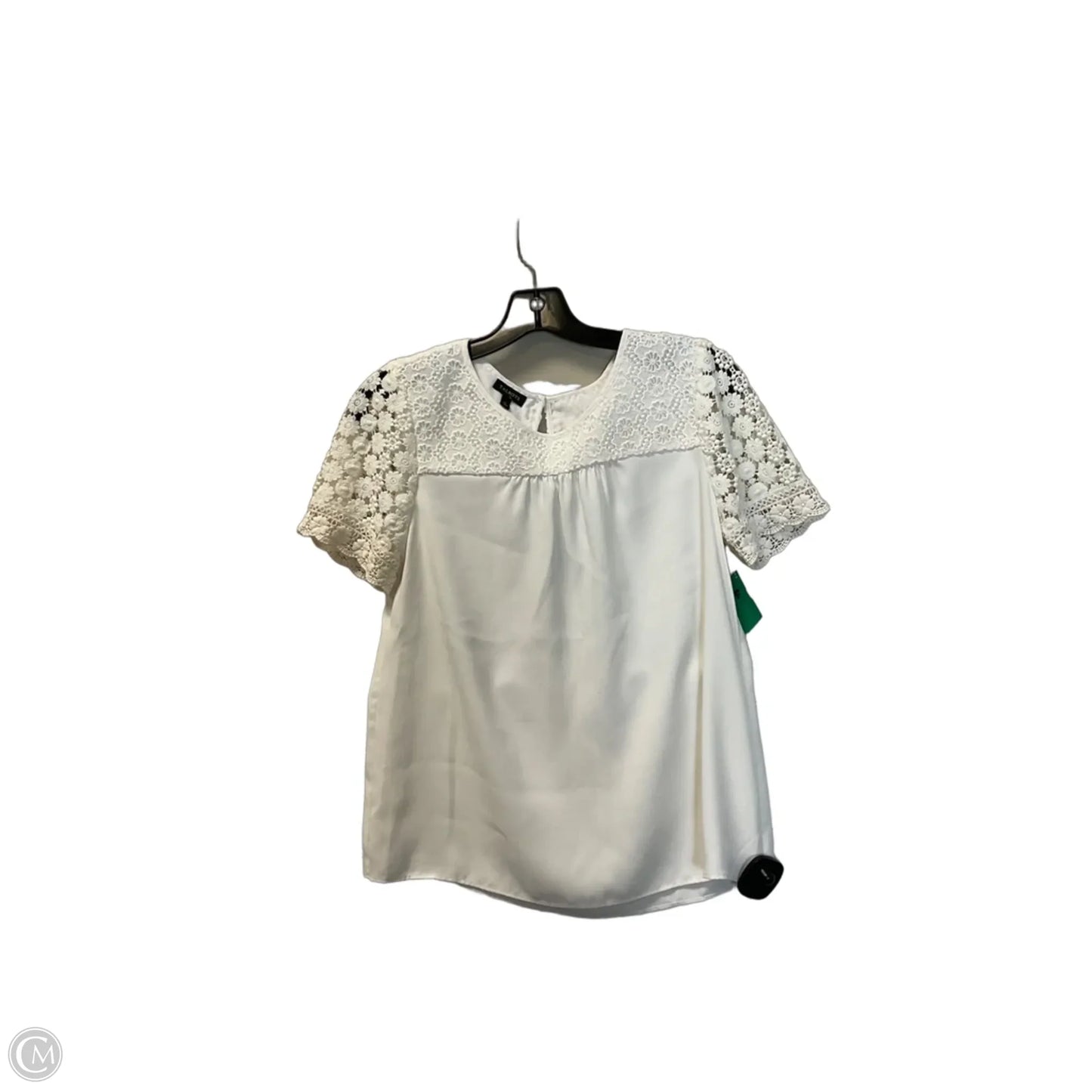 Top Short Sleeve By Talbots In Cream, Size: S
