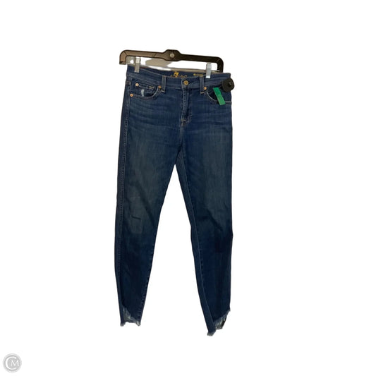 Jeans Skinny By 7 For All Mankind In Blue Denim, Size: 6