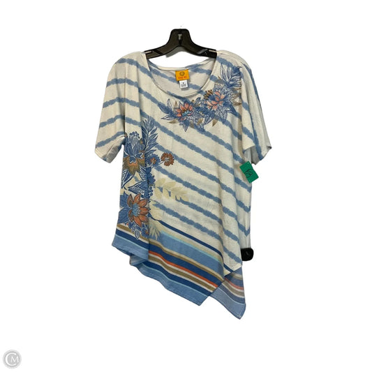 Top Short Sleeve Basic By Ruby Rd In Striped Pattern, Size: M