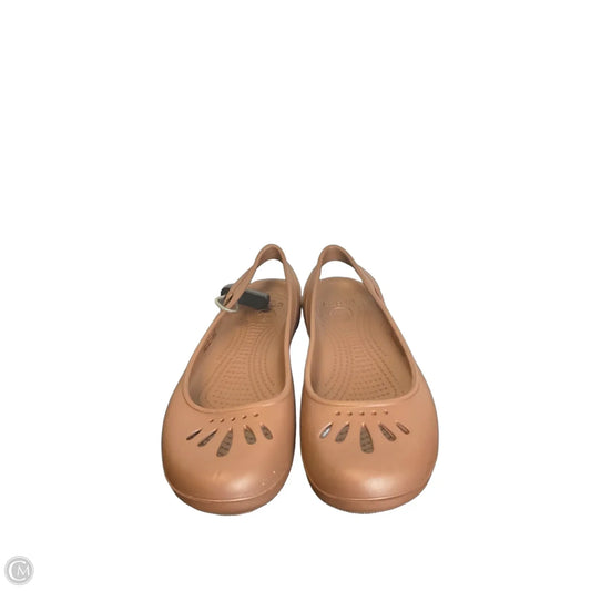 Sandals Flats By Crocs In Brown, Size: 7