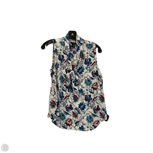 Top Sleeveless By Ann Taylor In Floral Print, Size: Xs