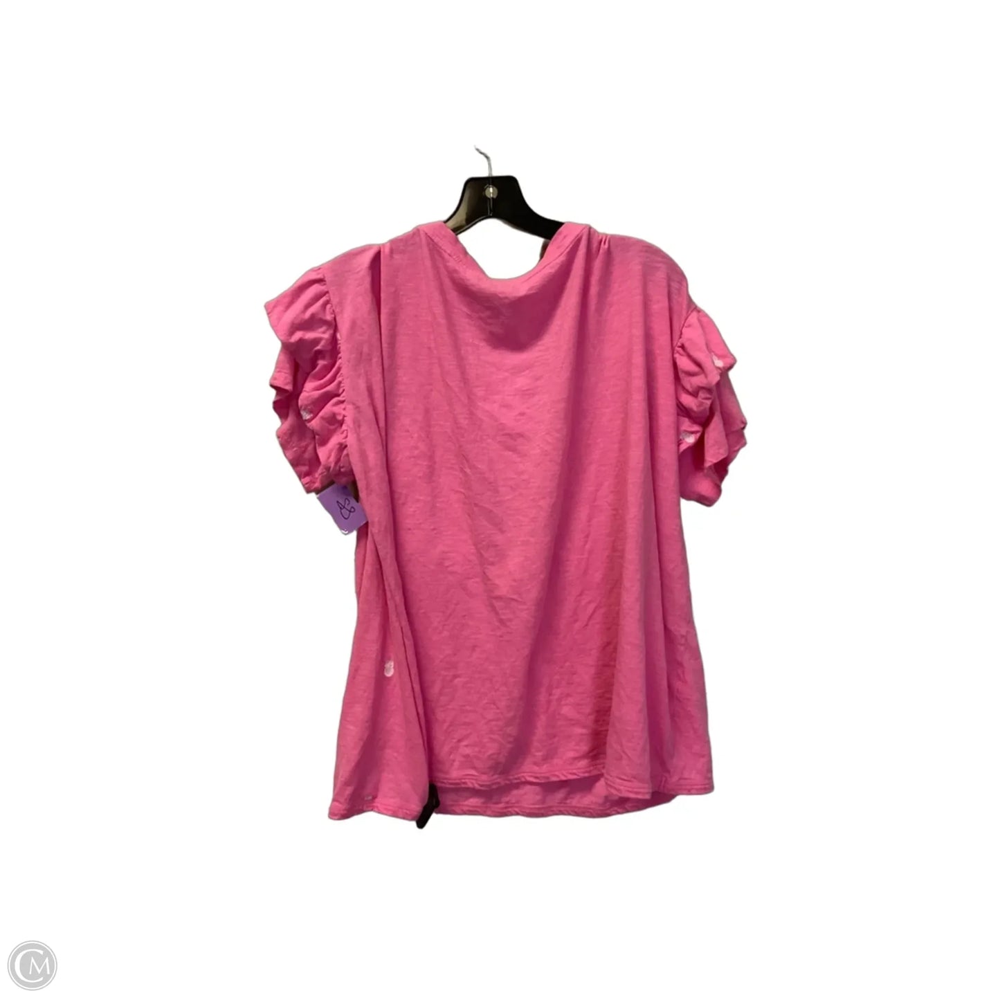 Top Short Sleeve Basic By Crown And Ivy In Pink, Size: 2x