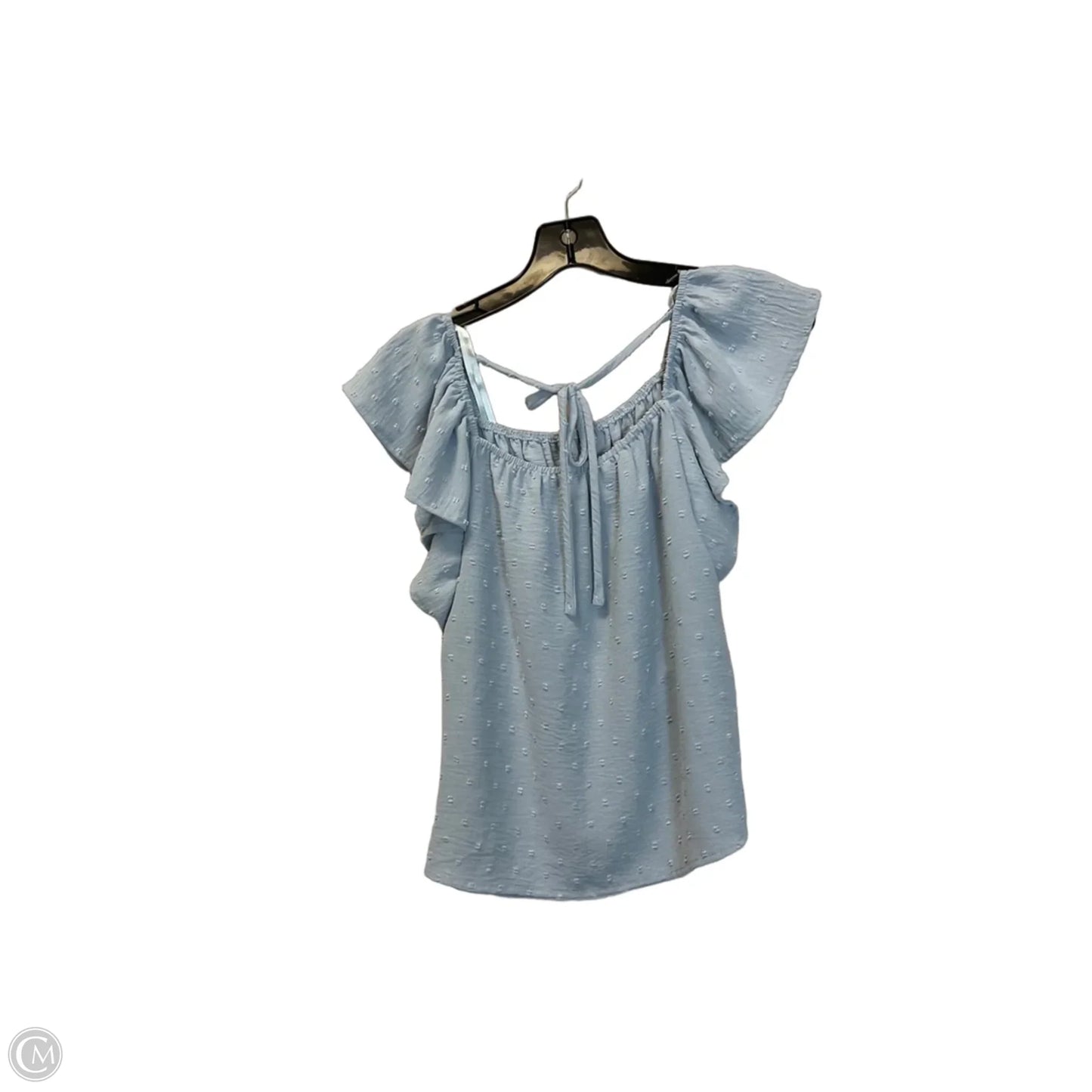 Top Short Sleeve By Monteau In Blue, Size: S