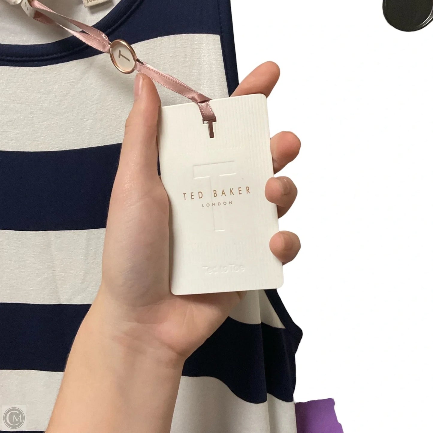 Dress Casual Maxi By Ted Baker In Striped Pattern, Size: 2