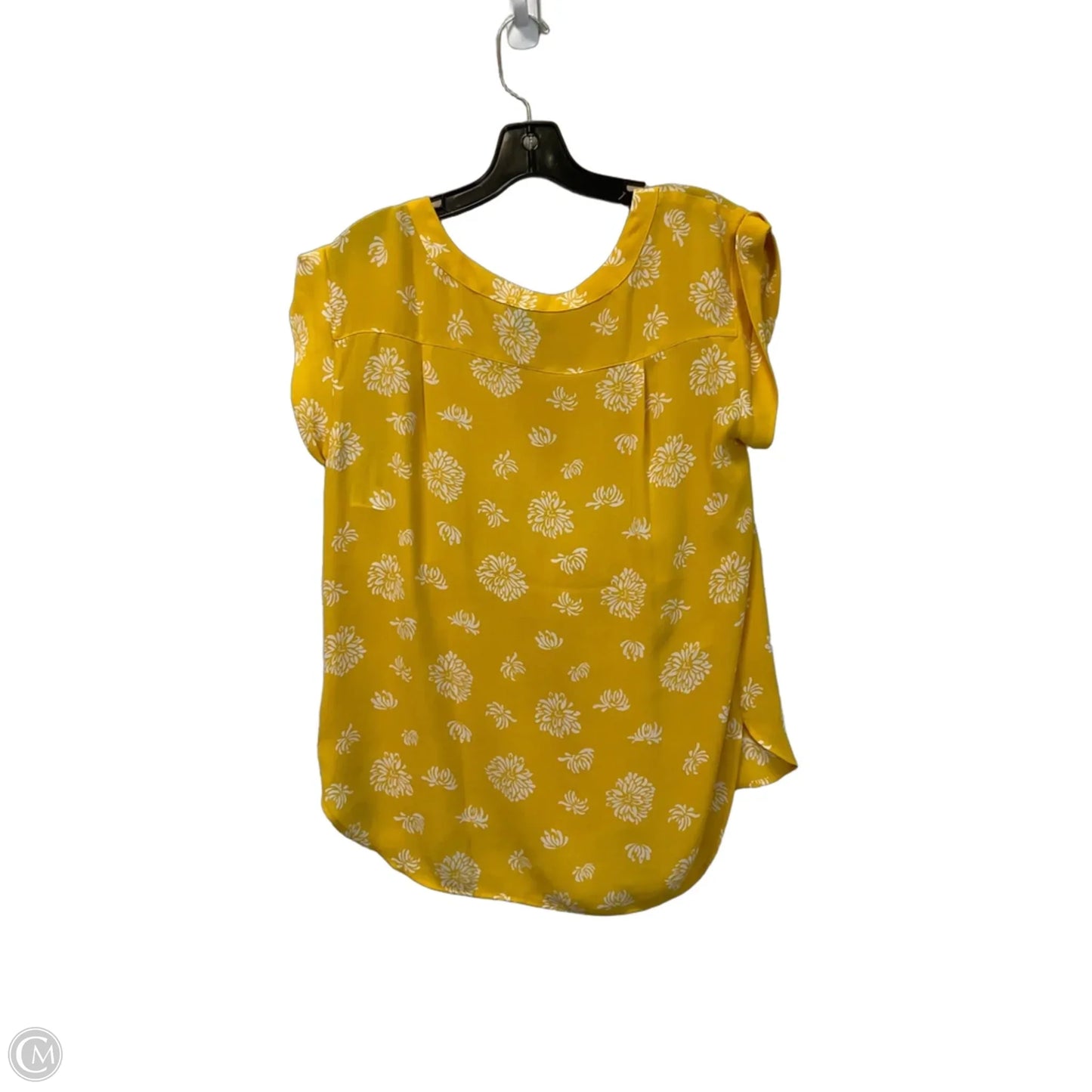 Top Short Sleeve Basic By Ann Taylor In Yellow, Size: M