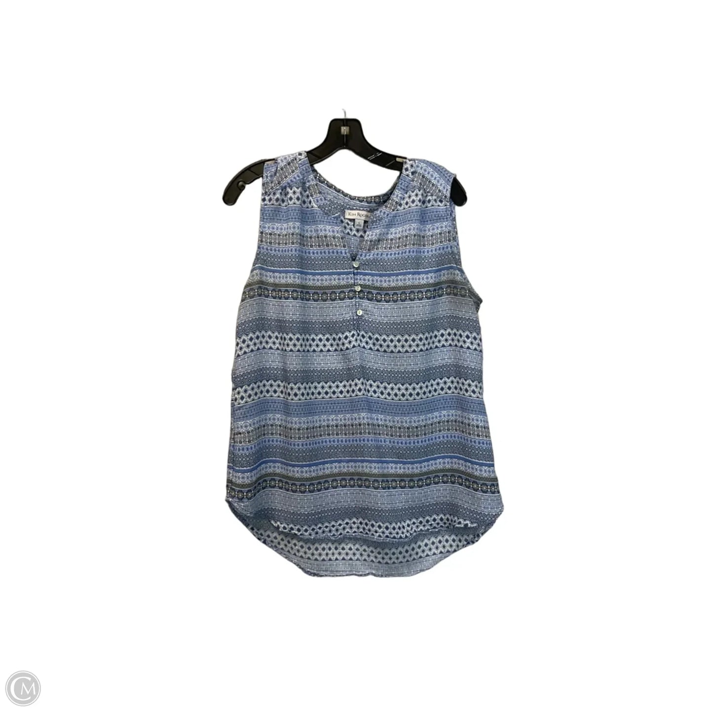 Top Sleeveless By Kim Rogers In Blue, Size: L
