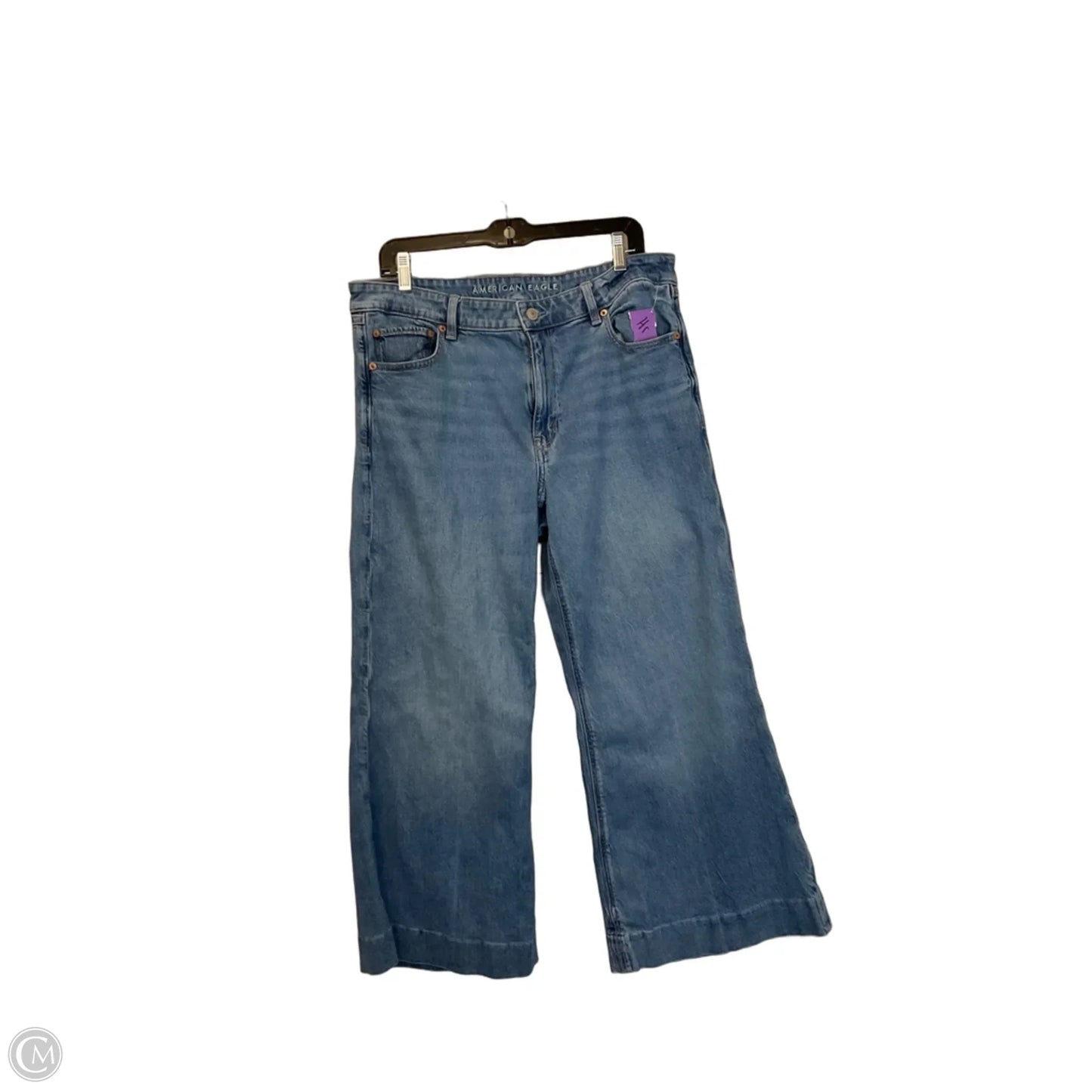 Jeans Flared By American Eagle In Blue Denim, Size: 12