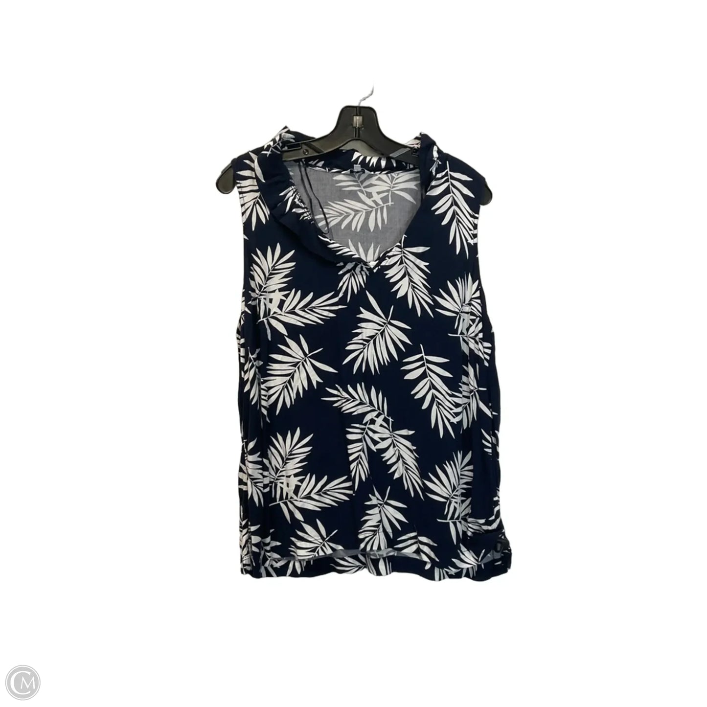Top Sleeveless By Crown And Ivy In Tropical Print, Size: L