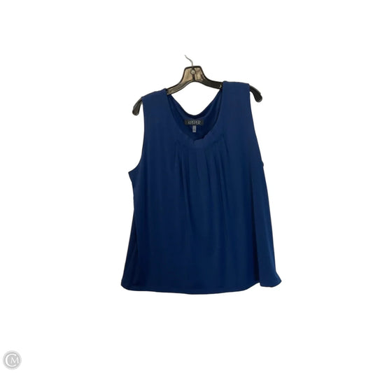 Top Sleeveless By Kasper In Navy, Size: 2x