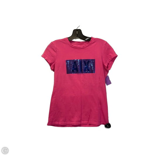 Top Short Sleeve Basic By Armani Exchange In Pink, Size: S