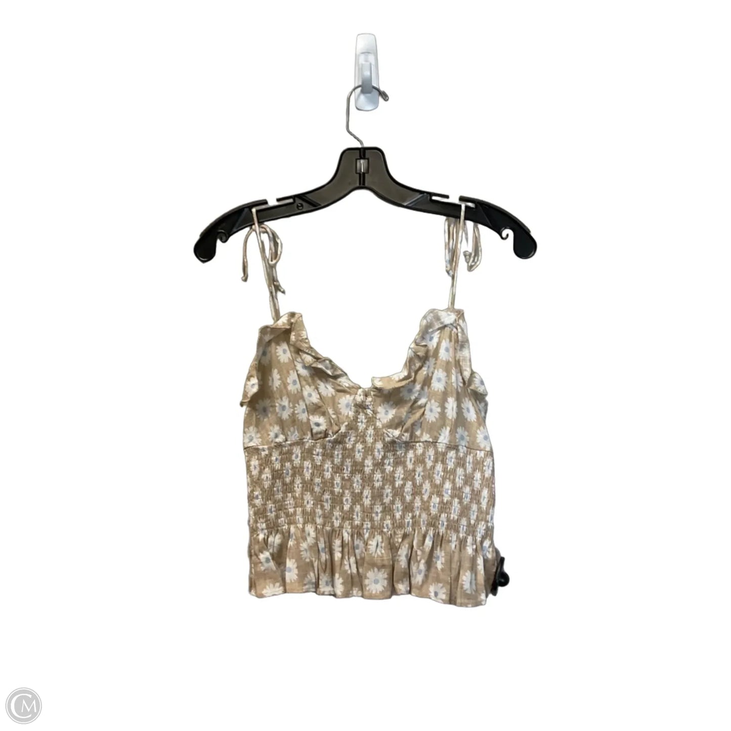 Top Sleeveless By Forever 21 In Tan, Size: M