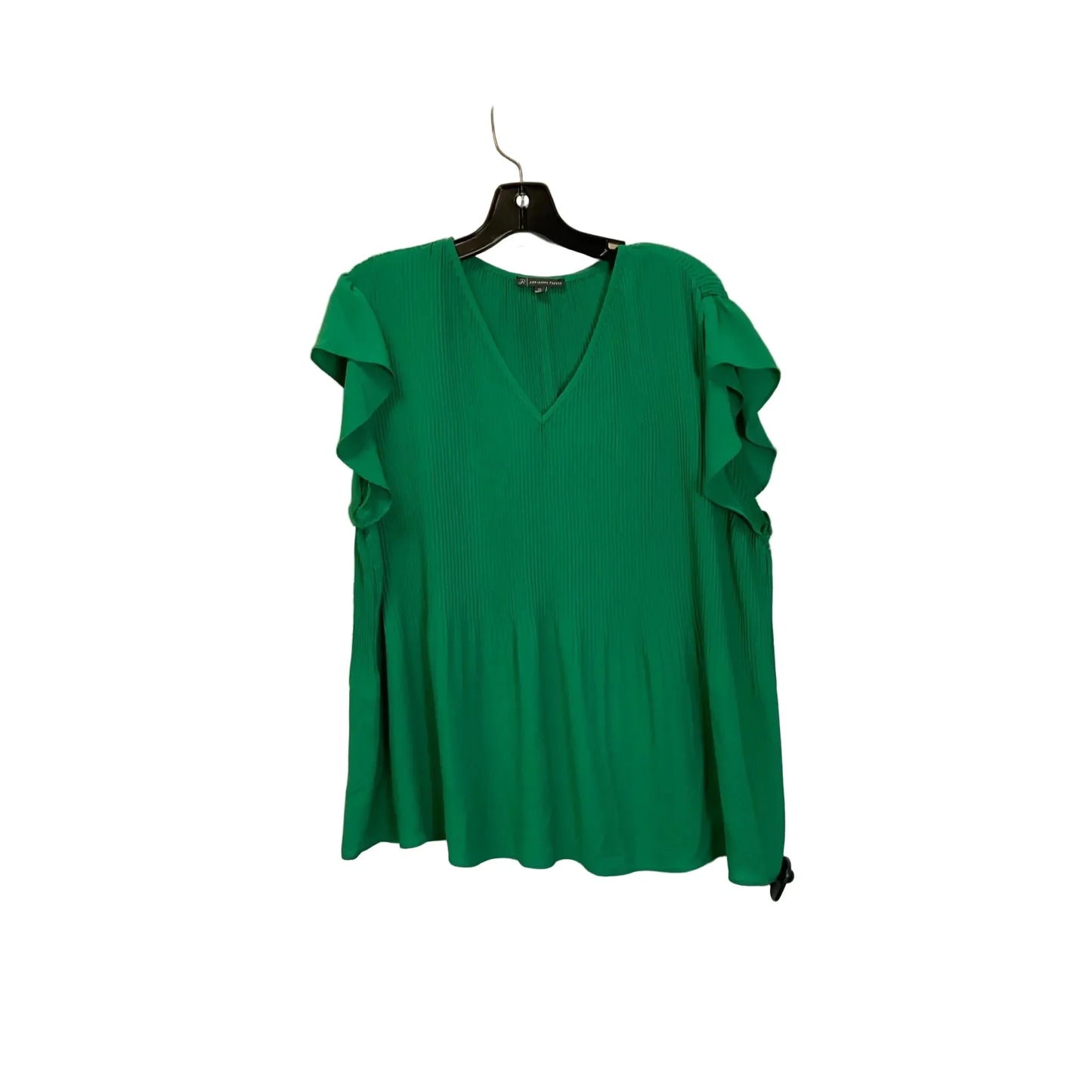 Top Short Sleeve By Adrianna Papell In Green, Size: Xl