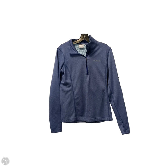 Athletic Top Long Sleeve Collar By Columbia In Blue, Size: S