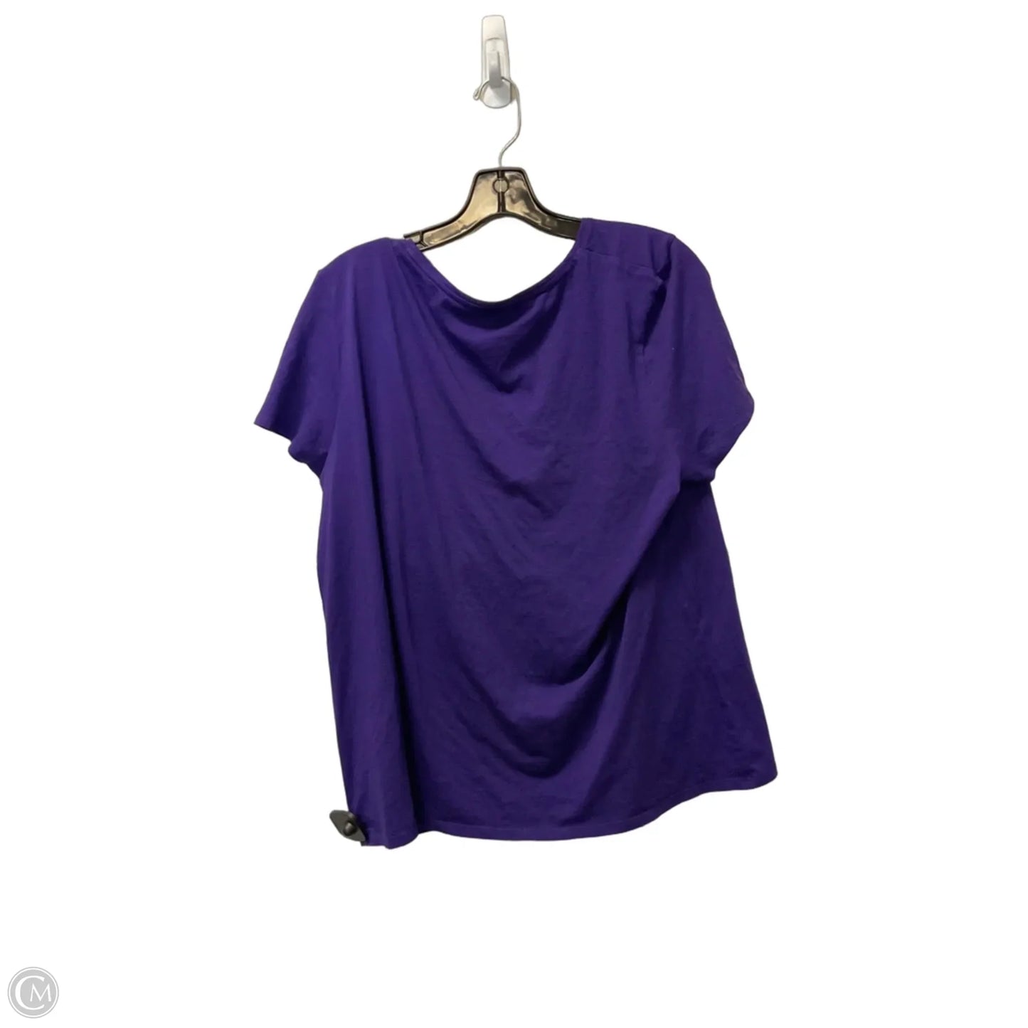 Top Short Sleeve Basic By Chicos In Purple, Size: M