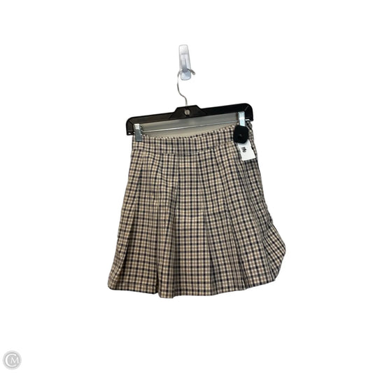 Skirt Mini & Short By Altard State In Plaid Pattern, Size: L