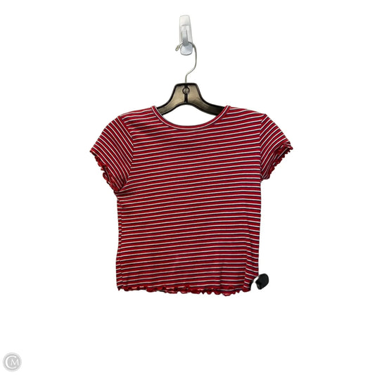 Top Short Sleeve Basic By Forever 21 In Striped Pattern, Size: M