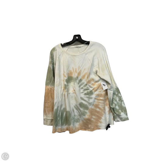 Top Long Sleeve Basic By Easel In Tie Dye Print, Size: M