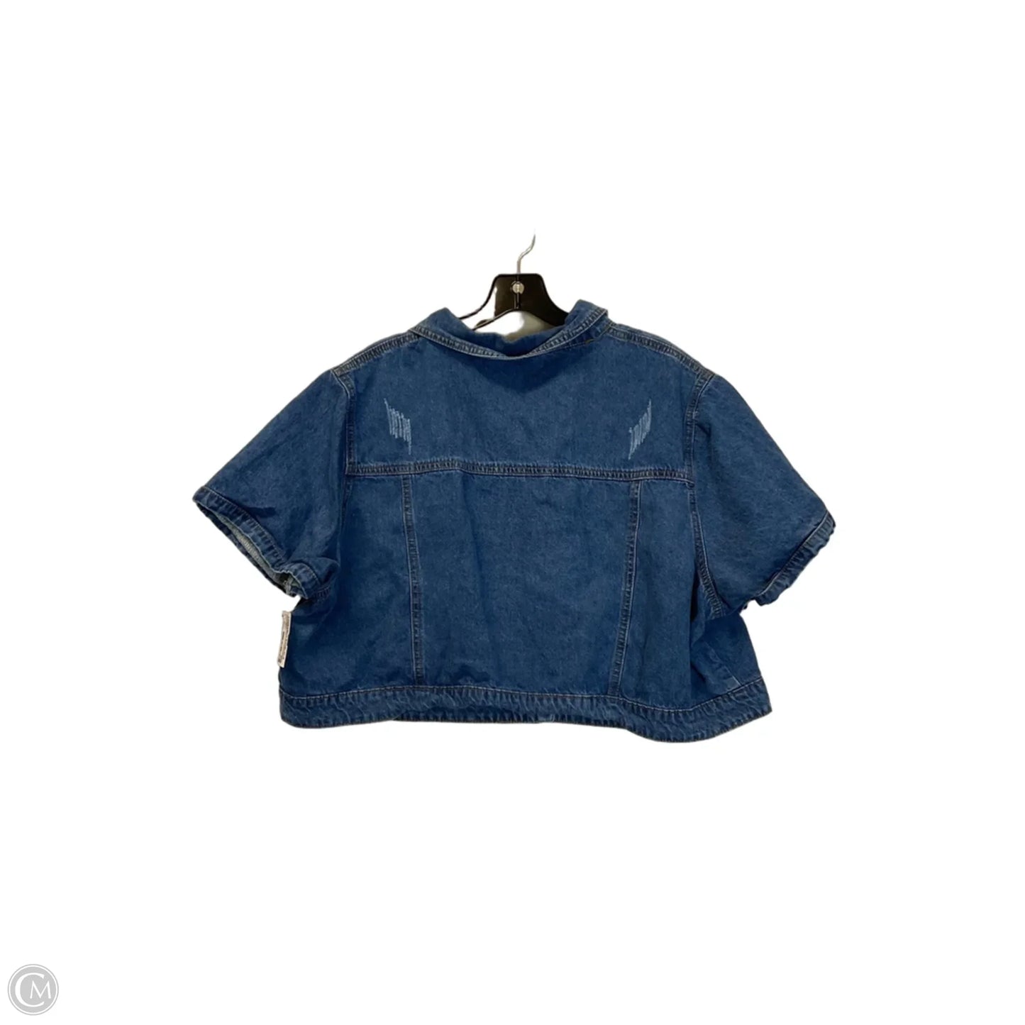 Top Short Sleeve By Clothes Mentor In Blue Denim, Size: 3x