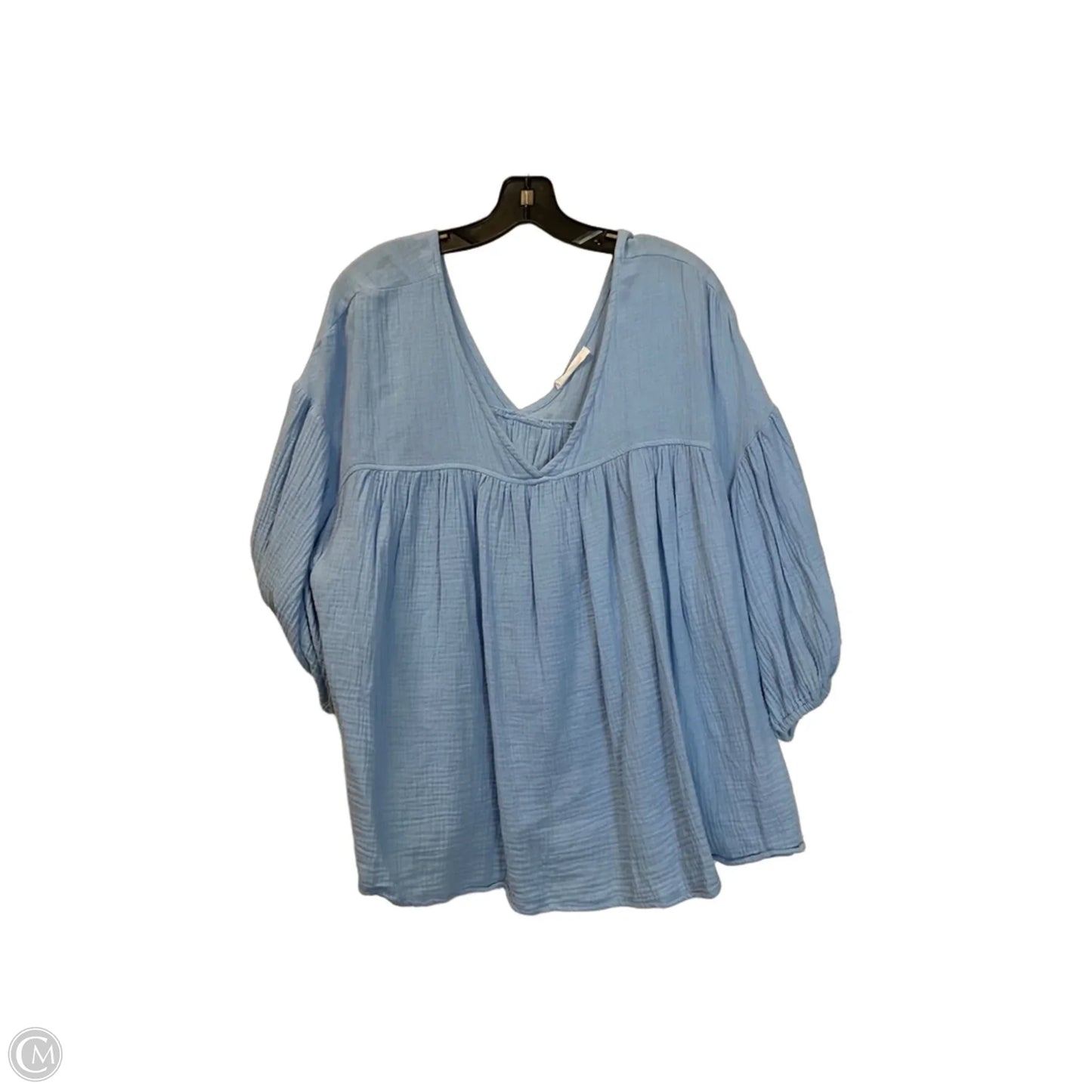 Top Short Sleeve By Ces Femme In Blue, Size: L