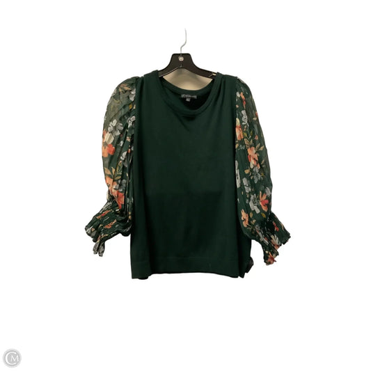 Top Long Sleeve By Adrianna Papell In Green, Size: L