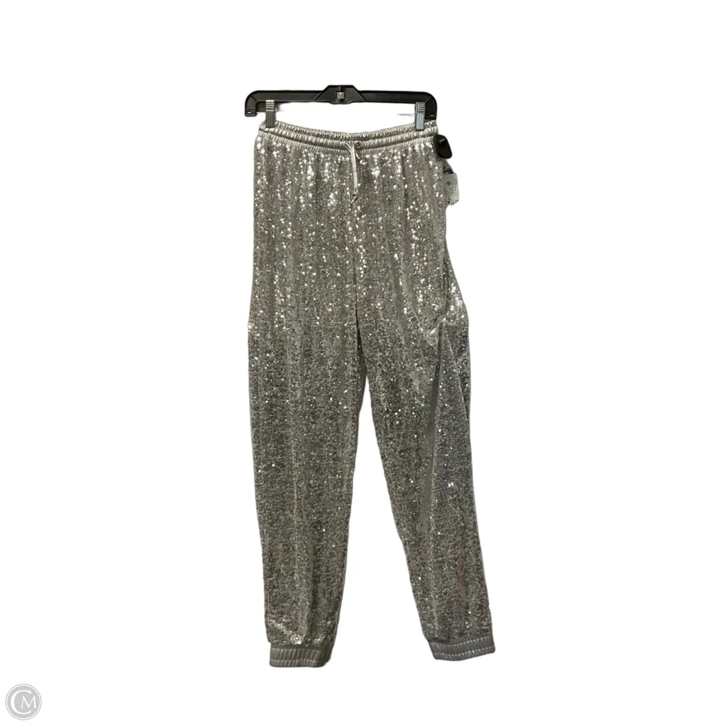 Pants Joggers By Clothes Mentor In Silver, Size: S