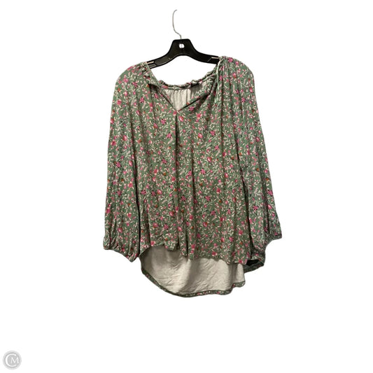 Top Long Sleeve By Wonderly In Green, Size: 2x