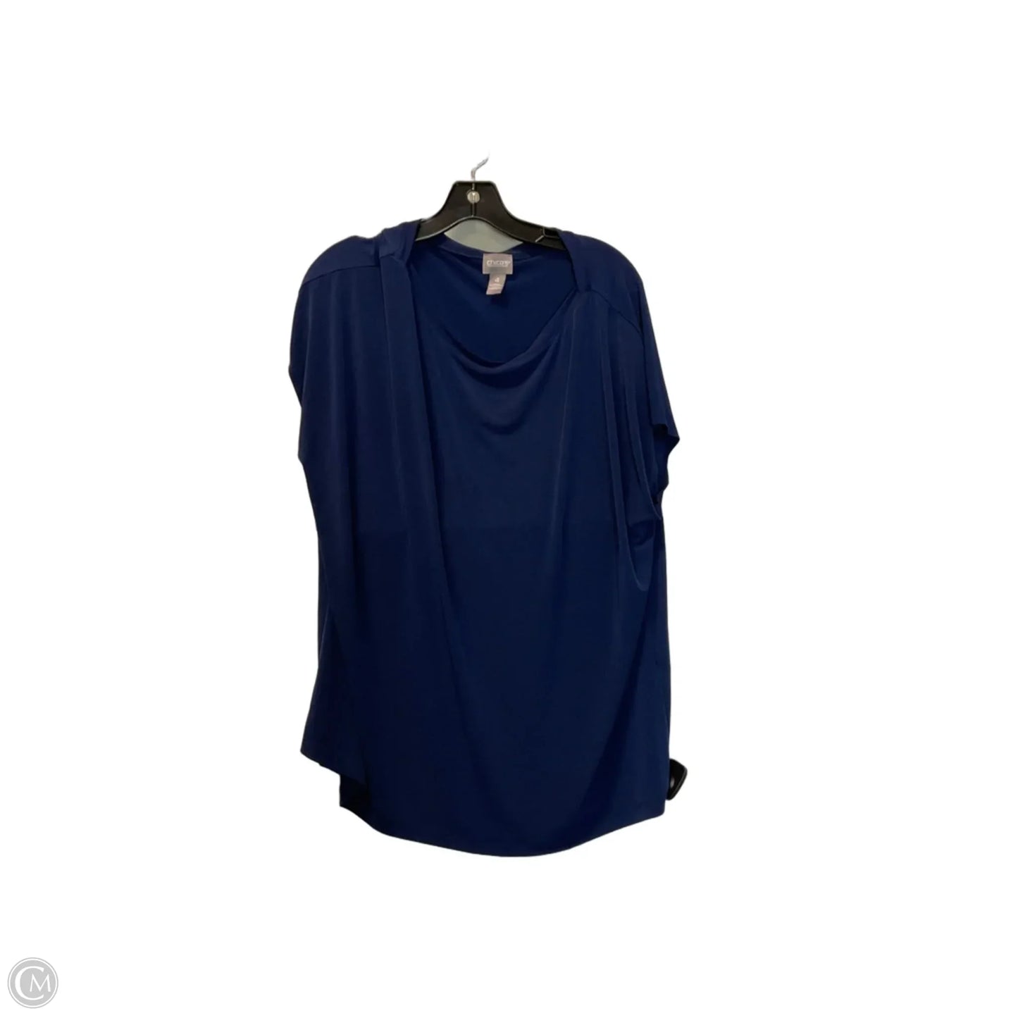 Top Short Sleeve Basic By Chicos In Blue, Size: Xl