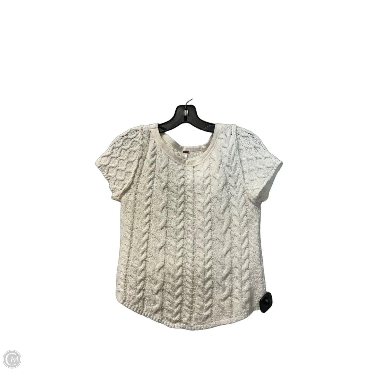Top Short Sleeve By Free People In Cream, Size: M