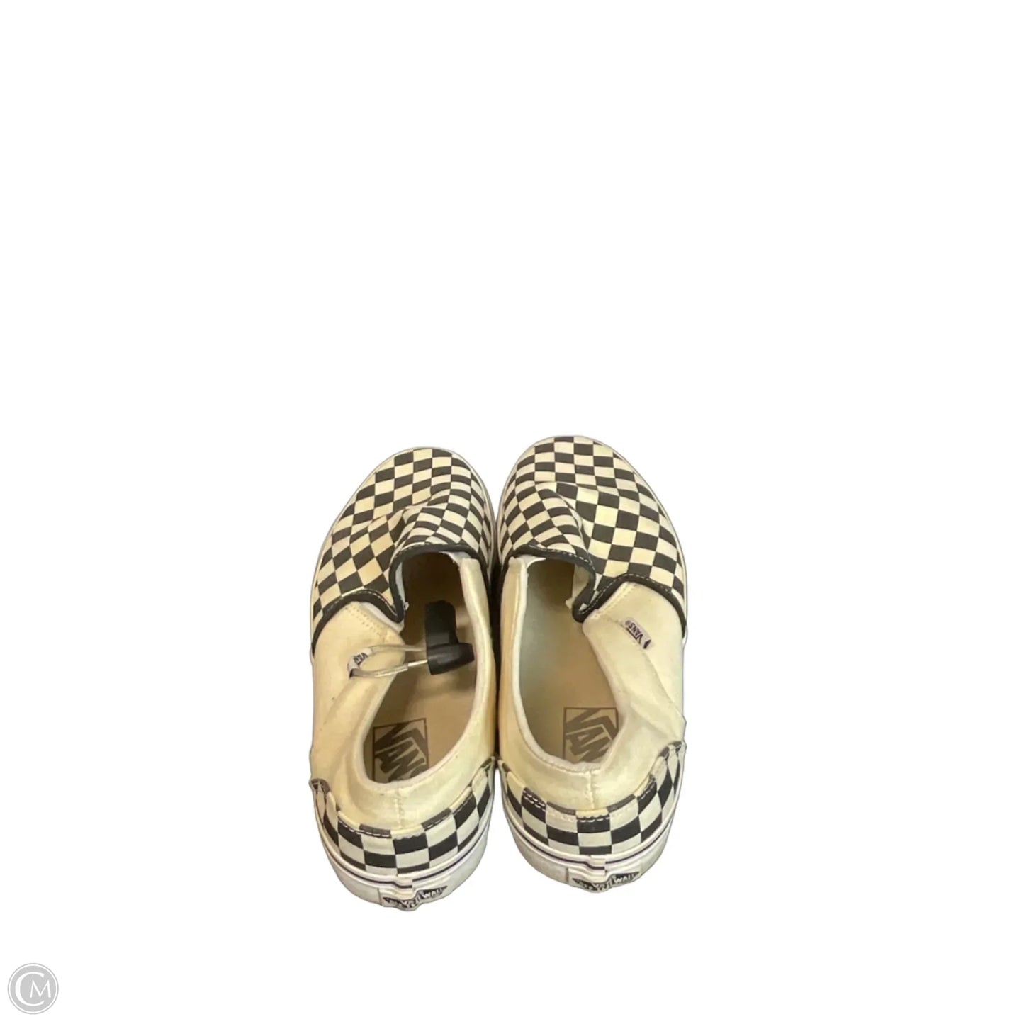 Shoes Flats By Vans In Black & Cream, Size: 11
