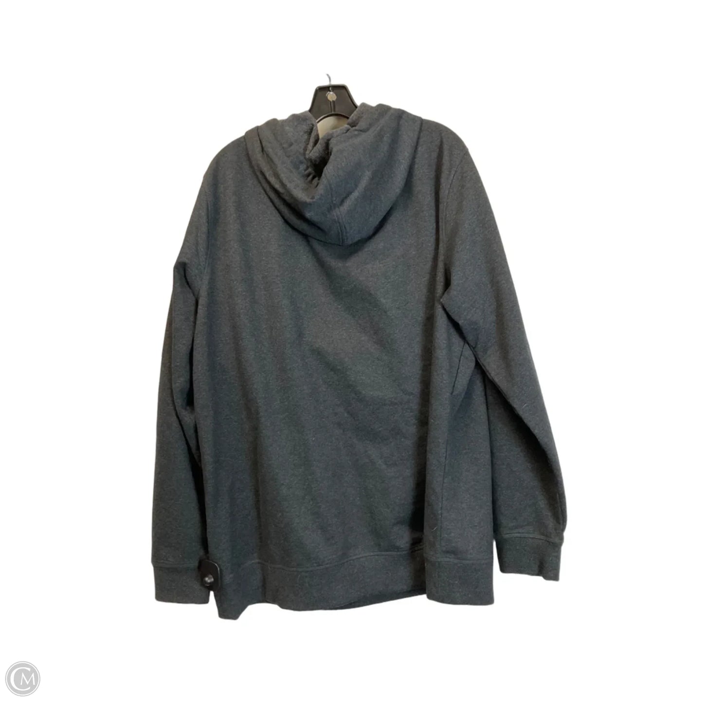 Sweatshirt Hoodie By Clothes Mentor In Grey, Size: 2x