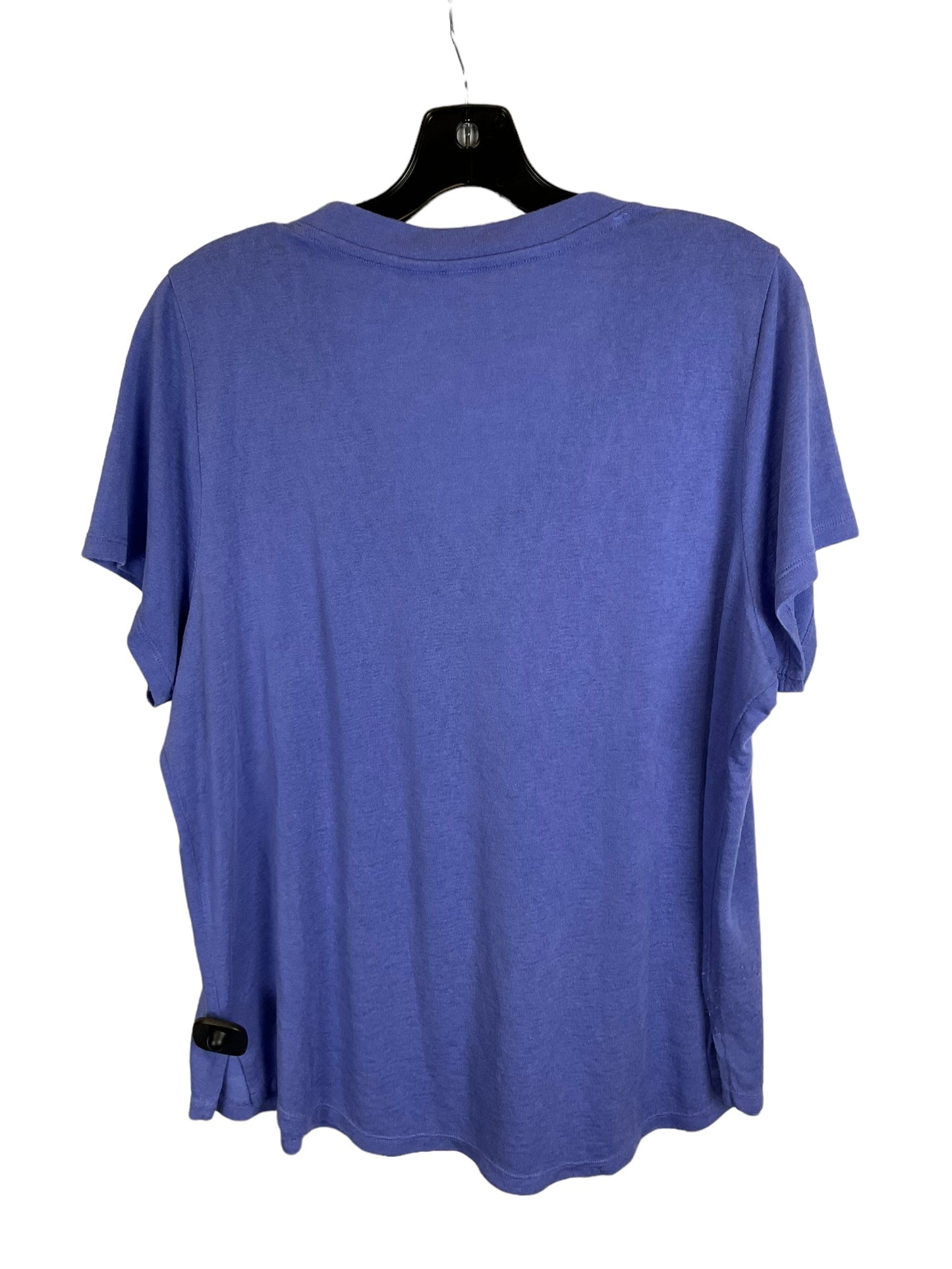 Purple Top Short Sleeve Basic Athleta, Size 1x