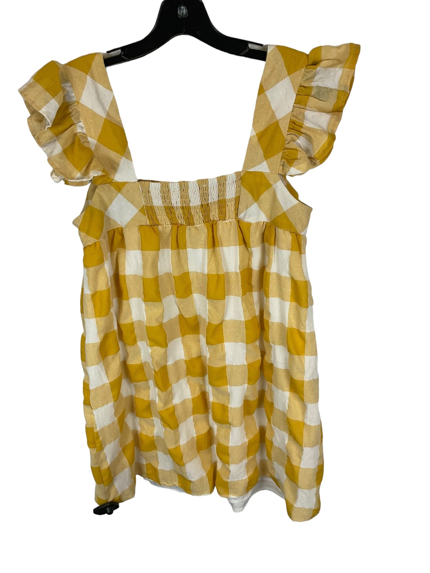 Yellow Dress Casual Short Entro, Size M