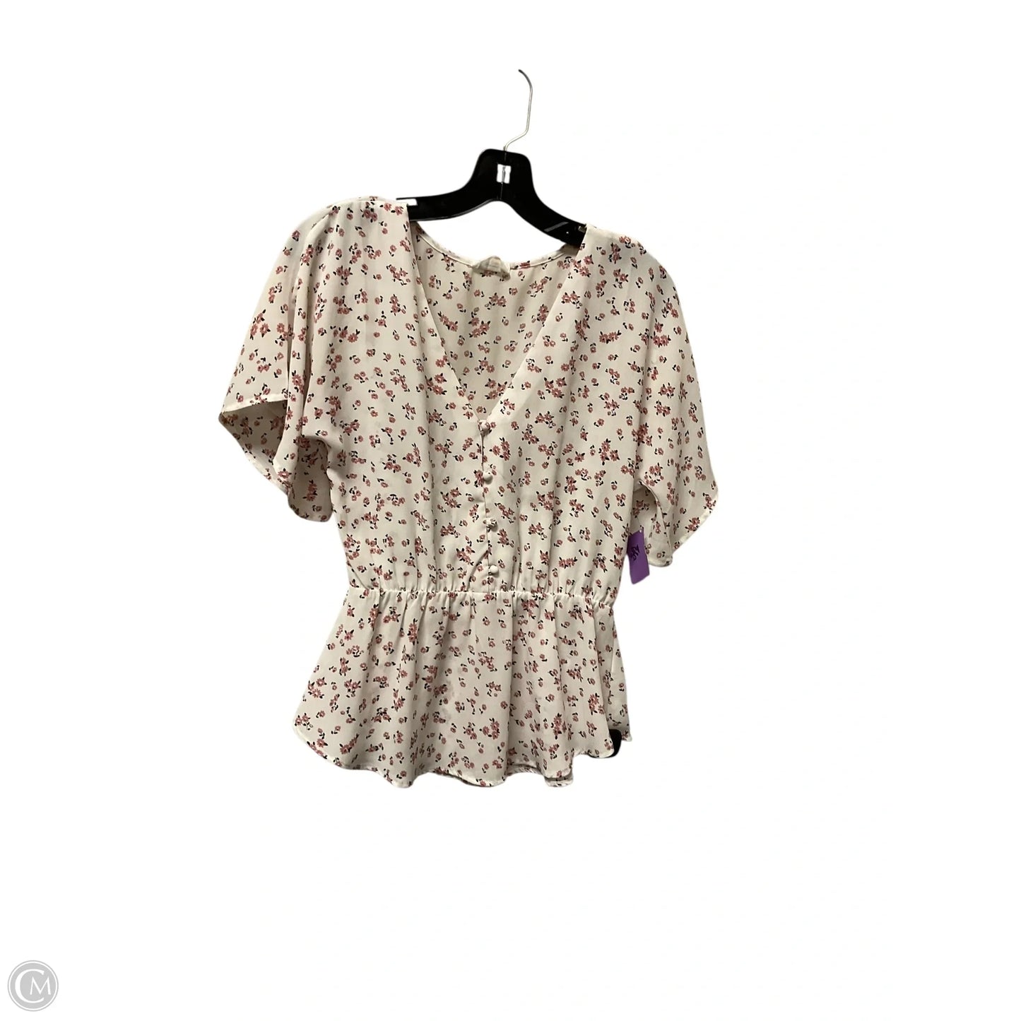 Top Short Sleeve By Sienna Sky In White, Size: S