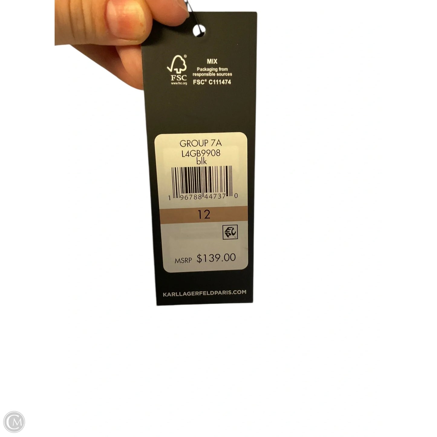 Dress Designer By Karl Lagerfeld In Black, Size: 12